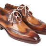 Paul Parkman Men's Ghillie Lacing Wingtip Brogues in Brown and Camel