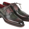 Paul Parkman Men's Goodyear Welted Oxfords in Brown & Green