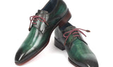 Paul Parkman Men's Medallion Toe Derby Shoes in Green
