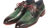 Paul Parkman Men's Medallion Toe Derby Shoes in Green