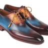 Paul Parkman Wingtip Leather Oxfords in Bordeaux, Blue & Camel