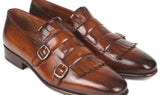Paul Parkman Men's Kiltie Double Monkstraps in Brown