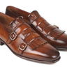 Paul Parkman Men's Kiltie Double Monkstraps in Brown