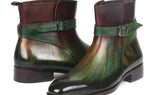 Paul Parkman Men's Jodhpur Boots in Green & Bordeaux
