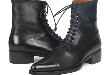 Paul Parkman Men's Goodyear Welted Leather Boots in Black