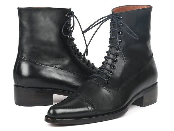 men's black leather dress boots SUITSUPPLY Boot, Italian Calf Leather, Size: 9, Shoes Pairs with a suit or tuxedo for weddings Men's Goodyear Welted Leather Boots
