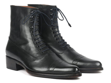 Paul Parkman Men's Goodyear Welted Leather Boots in Black
