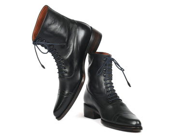 Paul Parkman Men's Goodyear Welted Leather Boots in Black