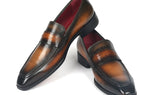 Paul Parkman Men's Penny Loafers in Olive Brown