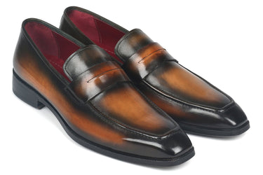 Paul Parkman Men's Penny Loafers in Olive Brown