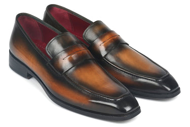 Paul Parkman Men's Penny Loafers in Olive Brown