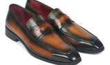 Paul Parkman Men's Penny Loafers in Olive Brown