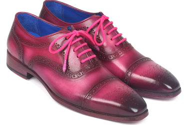 Paul Parkman Men's Captoe Oxfords in Fuxia
