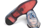 Paul Parkman Men's Hand-Painted Leather Tassel Loafers in Lila