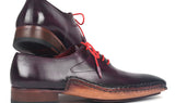 Paul Parkman Men's Leather Oxfords Side Hand-Sewn in Purple