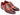 Paul Parkman Men's Hand-Painted Leather Wingtip Oxfords in Camel & Bordeaux