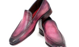 Paul Parkman Men's Perforated Leather Loafers in Purple