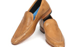 Paul Parkman Men's Perforated Leather Loafers in Beige