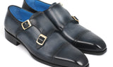 Paul Parkman Men's Double Monkstraps in Navy