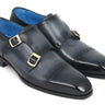 Paul Parkman Men's Double Monkstraps in Navy