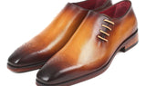 Paul Parkman Side Lace Oxfords in Brown & Camel