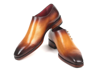 Paul Parkman Side Lace Oxfords in Brown & Camel