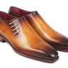 Paul Parkman Side Lace Oxfords in Brown & Camel