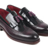Paul Parkman Kiltie Tassel Loafer in Black & Purple