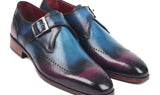 Paul Parkman Men's Single Monkstraps in Blue & Purple
