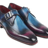 Paul Parkman Men's Single Monkstraps in Blue & Purple