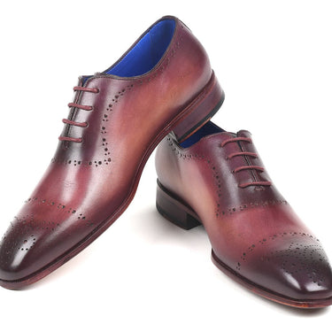 Paul Parkman Hand-Painted Classic Brogues in Burgundy in #color_