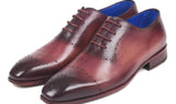 Paul Parkman Hand-Painted Classic Brogues in Burgundy