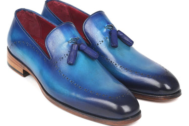 Paul Parkman Men's Tassel Loafers in Blue