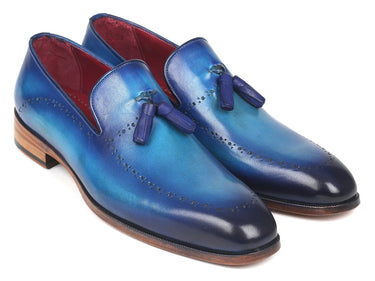Paul Parkman Men's Tassel Loafers in Blue