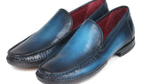 Paul Parkman Hand-Sewn Moccasins in Blue