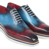 Paul Parkman Men's Smart Casual Wingtip Oxfords in Blue & Purple