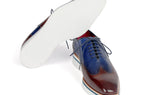 Paul Parkman Men's Smart Casual Wingtip Oxfords in Brown & Blue