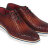 Paul Parkman Men's Woven Leather Smart Casual Shoes in Brown