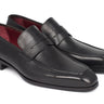 Paul Parkman Men's Hand-Painted Leather Penny Loafers in Black