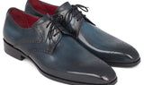 Paul Parkman Men's Medallion Toe Derby Shoes in Navy & Blue
