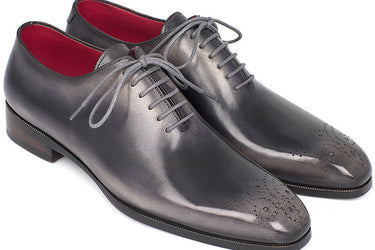 Paul Parkman Men's Wholecut Oxfords in Gray & Black