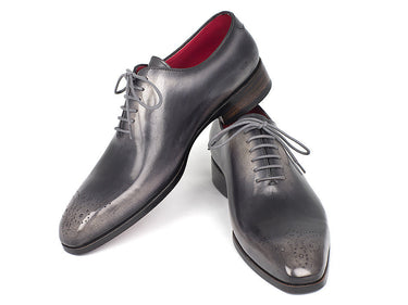 Paul Parkman Men's Wholecut Oxfords in Gray & Black