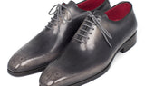 Paul Parkman Men's Wholecut Oxfords in Gray & Black