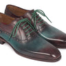 Paul Parkman Men's Plain Toe Oxfords in Green & Bordeaux