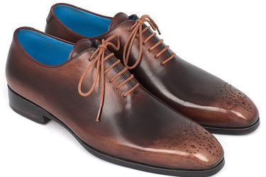 Paul Parkman Men's Wholecut Oxfords in Camel & Brown