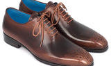 Paul Parkman Men's Wholecut Oxfords in Camel & Brown