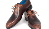 Paul Parkman Men's Wholecut Oxfords in Camel & Brown