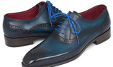 Paul Parkman Men's Medallion Toe Oxfords in Blue & Navy