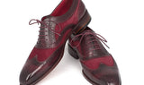 Paul Parkman Suede & Calfskin Men's Wingtip Oxfords in Bordeaux