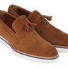 Paul Parkman Men's Smart Casual Tassel Loafers in Camel Suede in #color_